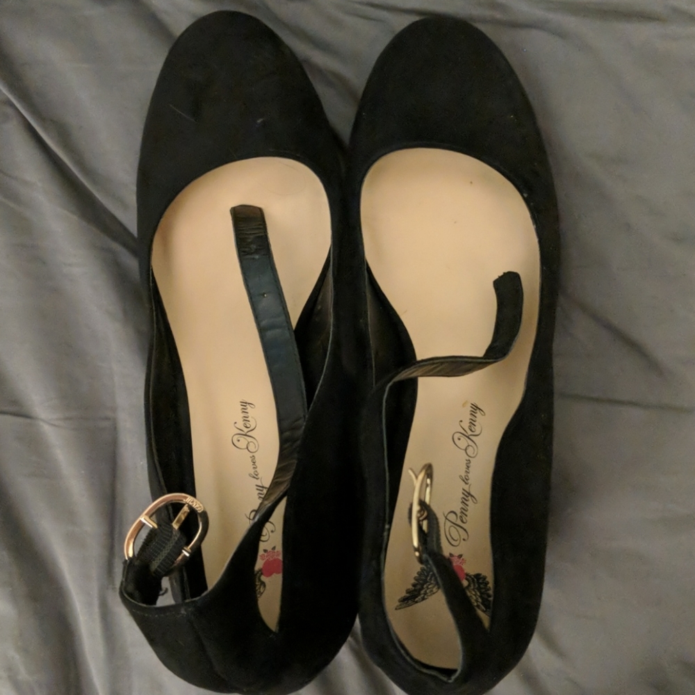 SALE! Black ankle strap Valentine's Day heels